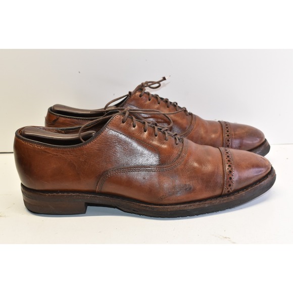Allen Edmonds Mens Fifth Avenue Brown Leather Oxford Dress Shoes Size 9.5D 5716